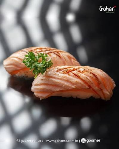 Sushi Salmão maçaricado 6 unidades